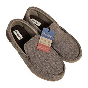 Dearfoams Cozy Comfort Casual Moc Slipper Men's 7-8 Brown Gel Memory Foam NWT